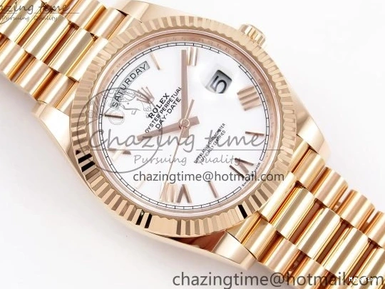 MiroTime 0318 Day Date 40 RG 228235 ARF 1:1 Best Edition White Roman Dial on President Bracelet VR Bright 1510